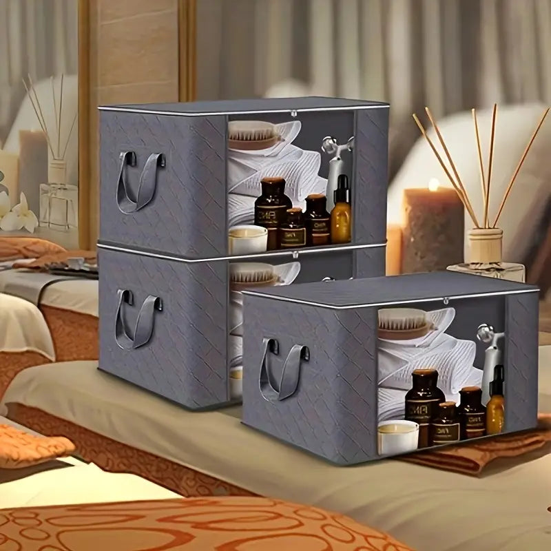 Binvera™ | 3-Pack Foldable Fabric Storage Bins – Large Capacity & Durable