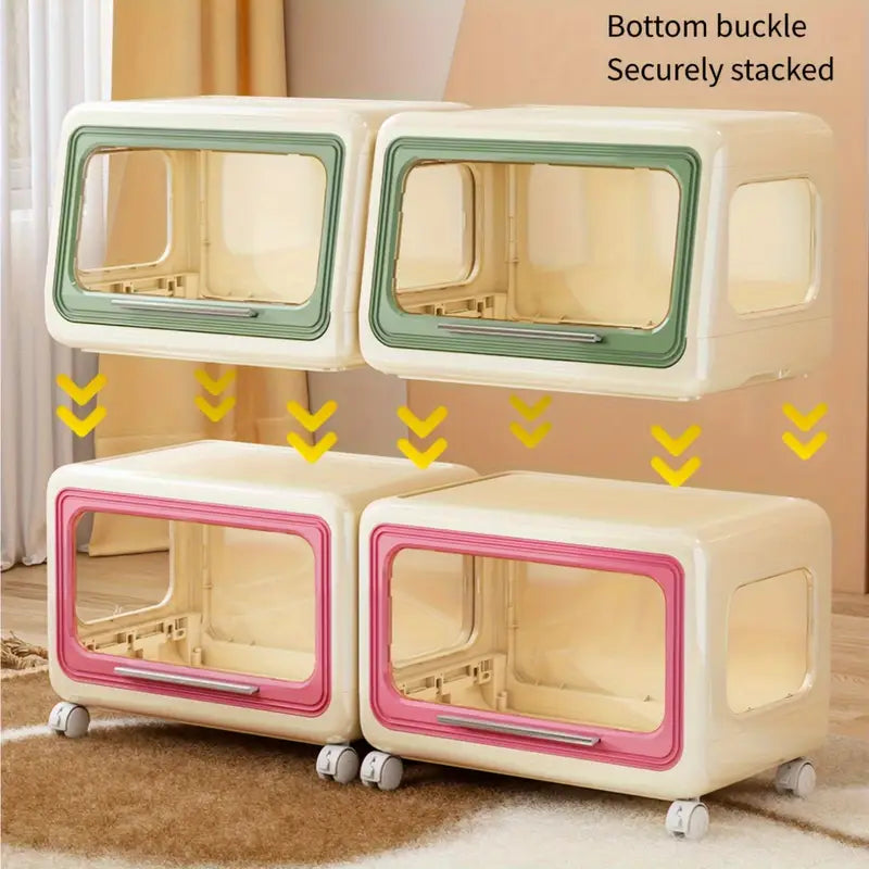 Elviera™ | Colorful Storage Cabinet – 1pc with Wheels, Multi-Compartment, Ideal for Toys & Supplies