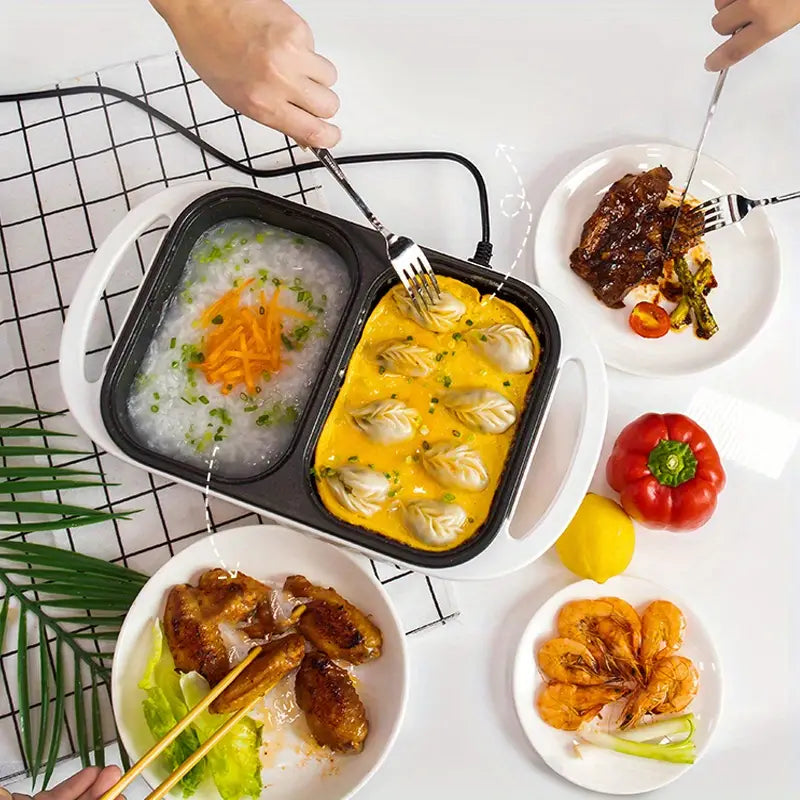 Solena™ | Electric Hot Pot & Grill – 1300W, Compact Design, Perfect for Shabu Shabu & BBQ