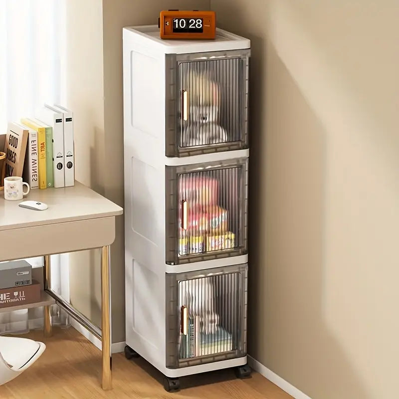 Amelora™ | 2/3/4-Tier Shower Caddy – Durable Plastic, Dustproof Shelves, Space-Saving with Wheels