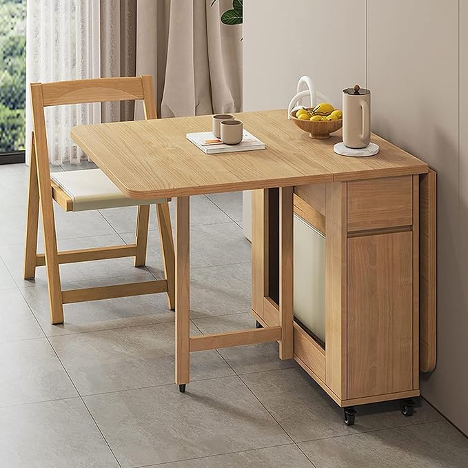 Expandio™ | Expandable Dining Table – Space-Saving Foldable Table with Chairs, Solid Wood