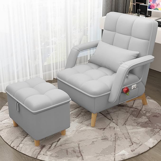 Serenia™ | Adjustable Recliner Sofa Chair with Footrest – 6 Positions, 150kg Capacity