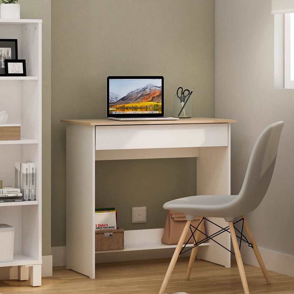 Deskta™ | Office Desk with Drawer & Shelf