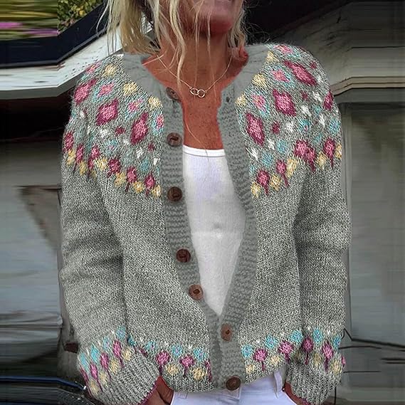 Rosavia™ | Timeless Pink Cardigan – Cozy Warmth & Modern Look