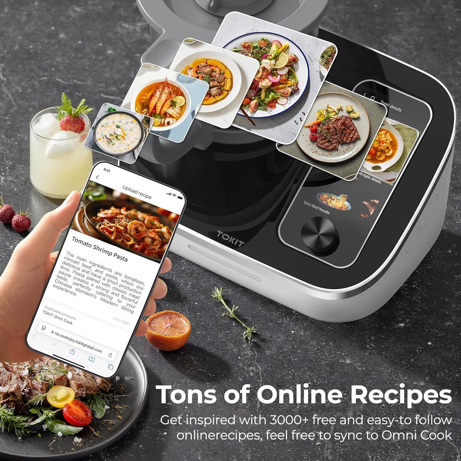 Cozina™ | All-in-1 Smart Food Processor, 21 Functions & 7" Touchscreen with Guided Recipes