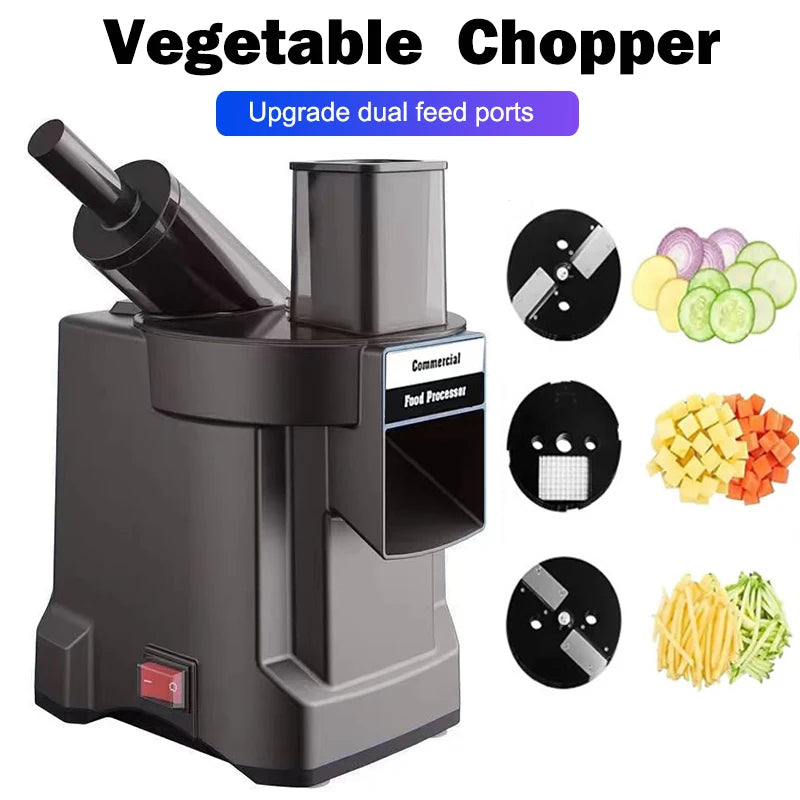 Chiella™ | 3-in-1 Vegetable Processor – Electric Chopping, Slicing and Grating