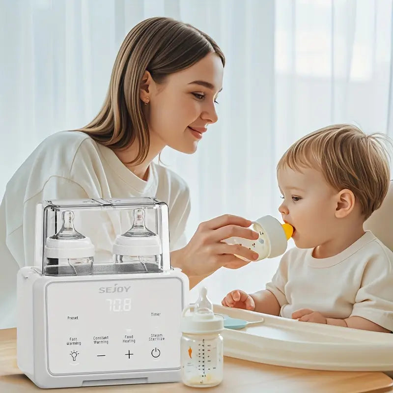 Millarie™ | 8-in-1 Portable Bottle Warmer, Electric with Timer, Multi-Function Heating, Accurate Temp Control for Milk