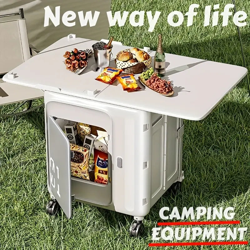 Veloria™ | Collapsible Utility Cart with Table, Ideal for Outdoors and Camping