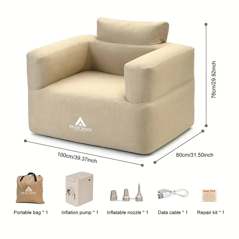 Aurielle™ |  Inflatable Double Sofa, Deformation-Resistant, Wireless Air Pump
