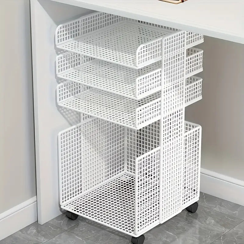 Shelvora™ | Multi-Purpose Mobile Shelf – Office, Home & Kitchen