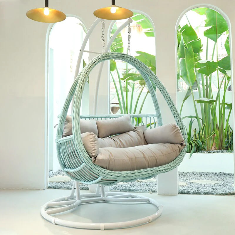 Lazora™ | Rattan Hanging Basket Chair – Indoor & Outdoor Swing with Cozy Cradle Design